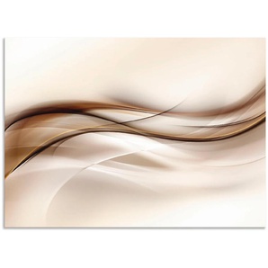 Küchenrückwand ARTLAND Braune abstrakte Welle Spritzschutzwände Gr. B/H: 90 cm x 65 cm, braun Küchendekoration