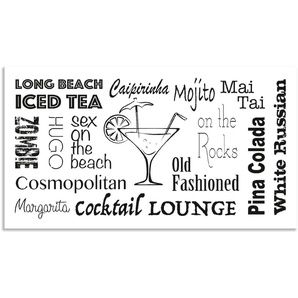 Küchenrückwand ARTLAND Cocktail Lounge Spritzschutzwände Gr. B/H: 100 cm x 55 cm, schwarz Küchendekoration