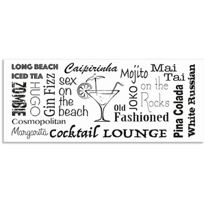 Küchenrückwand ARTLAND Cocktail Lounge Spritzschutzwände Gr. B/H: 120 cm x 50 cm, schwarz Küchendekoration