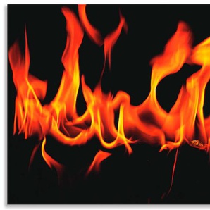 Küchenrückwand ARTLAND Feuer 2 - Flammen Spritzschutzwände Gr. B/H: 140 cmx65 cm, schwarz Küchendekoration Spritzschutzwände Alu Spritzschutz mit Klebeband, einfache Montage