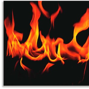 Küchenrückwand ARTLAND Feuer 2 - Flammen Spritzschutzwände Gr. B/H: 150 cmx60 cm, schwarz Küchendekoration Spritzschutzwände Alu Spritzschutz mit Klebeband, einfache Montage
