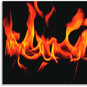 Küchenrückwand ARTLAND Feuer 2 - Flammen Spritzschutzwände Gr. B/H: 150 cmx65 cm, schwarz Küchendekoration Spritzschutzwände Alu Spritzschutz mit Klebeband, einfache Montage