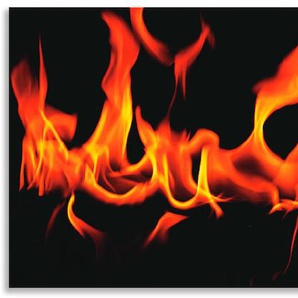 Küchenrückwand ARTLAND Feuer 2 - Flammen Spritzschutzwände Gr. B/H: 160 cmx60 cm, schwarz Küchendekoration Spritzschutzwände Alu Spritzschutz mit Klebeband, einfache Montage