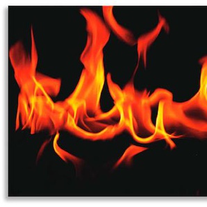 Küchenrückwand ARTLAND Feuer 2 - Flammen Spritzschutzwände Gr. B/H: 170 cmx55 cm, schwarz Küchendekoration Spritzschutzwände Alu Spritzschutz mit Klebeband, einfache Montage