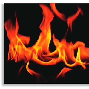 Küchenrückwand ARTLAND Feuer 2 - Flammen Spritzschutzwände Gr. B/H: 180 cmx50 cm, schwarz Küchendekoration Spritzschutzwände Alu Spritzschutz mit Klebeband, einfache Montage