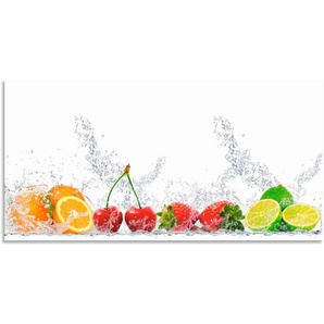 Küchenrückwand ARTLAND Fruchtig erfrischend gesund Fruchtmix Spritzschutzwände Gr. B/H: 110 cm x 55 cm, bunt Küchendekoration Alu Spritzschutz mit Klebeband, einfache Montage