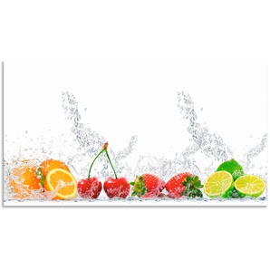 Küchenrückwand ARTLAND Fruchtig erfrischend gesund Fruchtmix Spritzschutzwände Gr. B/H: 110 cm x 60 cm, bunt Küchendekoration Alu Spritzschutz mit Klebeband, einfache Montage