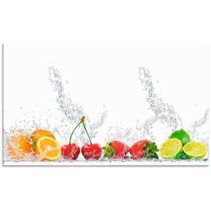 Küchenrückwand ARTLAND Fruchtig erfrischend gesund Fruchtmix Spritzschutzwände Gr. B/H: 110 cm x 65 cm, bunt Küchendekoration Alu Spritzschutz mit Klebeband, einfache Montage