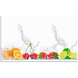 Küchenrückwand ARTLAND Fruchtig erfrischend gesund Fruchtmix Spritzschutzwände Gr. B/H: 110 cmx65 cm, bunt Küchendekoration Spritzschutzwände Alu Spritzschutz mit Klebeband, einfache Montage