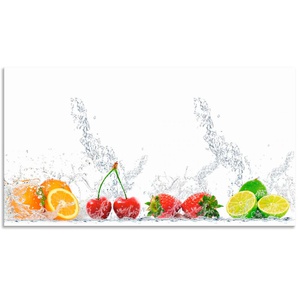 Küchenrückwand ARTLAND Fruchtig erfrischend gesund Fruchtmix Spritzschutzwände Gr. B/H: 120 cm x 65 cm, bunt Küchendekoration Alu Spritzschutz mit Klebeband, einfache Montage