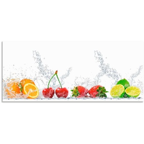 Küchenrückwand ARTLAND Fruchtig erfrischend gesund Fruchtmix Spritzschutzwände Gr. B/H: 130 cm x 55 cm, bunt Küchendekoration Alu Spritzschutz mit Klebeband, einfache Montage