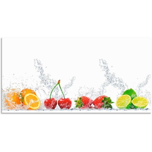 Küchenrückwand ARTLAND Fruchtig erfrischend gesund Fruchtmix Spritzschutzwände Gr. B/H: 130 cmx65 cm, bunt Küchendekoration Spritzschutzwände Alu Spritzschutz mit Klebeband, einfache Montage