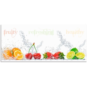 Küchenrückwand ARTLAND Fruchtig erfrischend gesund Fruchtmix Spritzschutzwände Gr. B/H: 140 cmx60 cm, bunt Küchendekoration Spritzschutzwände Alu Spritzschutz mit Klebeband, einfache Montage