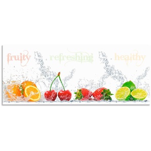 Küchenrückwand ARTLAND Fruchtig erfrischend gesund Fruchtmix Spritzschutzwände Gr. B/H: 150 cmx60 cm, bunt Küchendekoration Spritzschutzwände Alu Spritzschutz mit Klebeband, einfache Montage