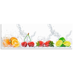 Küchenrückwand ARTLAND Fruchtig erfrischend gesund Fruchtmix Spritzschutzwände Gr. B/H: 160 cm x 55 cm, bunt Küchendekoration Alu Spritzschutz mit Klebeband, einfache Montage