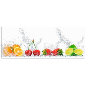 Küchenrückwand ARTLAND Fruchtig erfrischend gesund Fruchtmix Spritzschutzwände Gr. B/H: 160 cm x 60 cm, bunt Küchendekoration Alu Spritzschutz mit Klebeband, einfache Montage