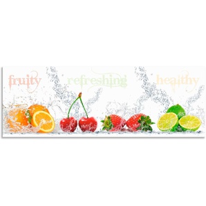 Küchenrückwand ARTLAND Fruchtig erfrischend gesund Fruchtmix Spritzschutzwände Gr. B/H: 160 cmx55 cm, bunt Küchendekoration Spritzschutzwände Alu Spritzschutz mit Klebeband, einfache Montage