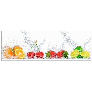 Küchenrückwand ARTLAND Fruchtig erfrischend gesund Fruchtmix Spritzschutzwände Gr. B/H: 170 cm x 55 cm, bunt Küchendekoration Alu Spritzschutz mit Klebeband, einfache Montage