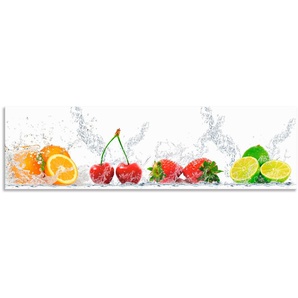 Küchenrückwand ARTLAND Fruchtig erfrischend gesund Fruchtmix Spritzschutzwände Gr. B/H: 180 cm x 50 cm, bunt Küchendekoration Alu Spritzschutz mit Klebeband, einfache Montage