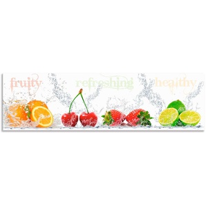 Küchenrückwand ARTLAND Fruchtig erfrischend gesund Fruchtmix Spritzschutzwände Gr. B/H: 180 cmx50 cm, bunt Küchendekoration Spritzschutzwände Alu Spritzschutz mit Klebeband, einfache Montage