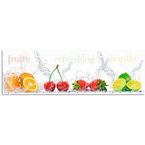 Küchenrückwand ARTLAND Fruchtig erfrischend gesund Fruchtmix Spritzschutzwände Gr. B/H: 180 cmx55 cm, bunt Küchendekoration Spritzschutzwände Alu Spritzschutz mit Klebeband, einfache Montage