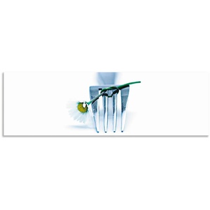 Küchenrückwand ARTLAND Gabel und Blume Spritzschutzwände Gr. B/H: 180 cm x 55 cm, weiß Küchendekoration