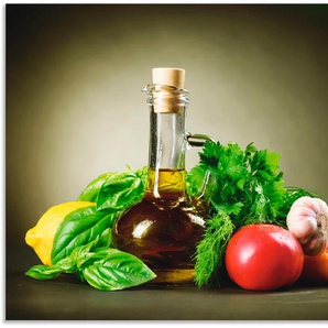 Küchenrückwand ARTLAND Gesundes Gemüse und Gewürze Spritzschutzwände Gr. B/H: 90 cm x 65 cm, grün Küchendekoration