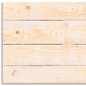 Küchenrückwand ARTLAND Holzstruktur Spritzschutzwände Gr. B/H: 130 cmx50 cm, beige (naturfarben) Küchendekoration Spritzschutzwände Alu Spritzschutz mit Klebeband, einfache Montage