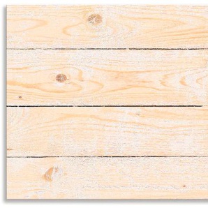 Küchenrückwand ARTLAND Holzstruktur Spritzschutzwände Gr. B/H: 140 cm x 55 cm, beige (naturfarben) Küchendekoration Alu Spritzschutz mit Klebeband, einfache Montage
