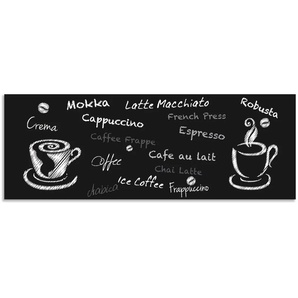 Küchenrückwand ARTLAND Kaffee. Designelemente auf einer Tafel Spritzschutzwände Gr. B/H: 140 cmx50 cm, schwarz Küchendekoration Spritzschutzwände Alu Spritzschutz mit Klebeband, einfache Montage