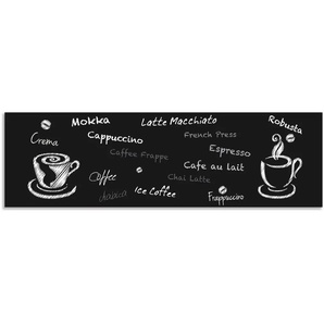 Küchenrückwand ARTLAND Kaffee. Designelemente auf einer Tafel Spritzschutzwände Gr. B/H: 170 cmx50 cm, schwarz Küchendekoration Spritzschutzwände Alu Spritzschutz mit Klebeband, einfache Montage