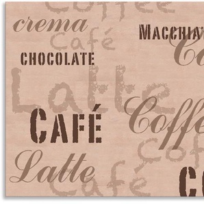 Küchenrückwand ARTLAND Kaffee - Latte Macchiato Spritzschutzwände Gr. B/H: 120 cm x 55 cm, beige (naturfarben) Küchendekoration