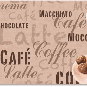 Küchenrückwand ARTLAND Kaffee - Latte Macchiato Spritzschutzwände Gr. B/H: 120 cm x 65 cm, beige (naturfarben) Küchendekoration