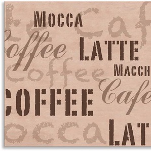 Küchenrückwand ARTLAND Kaffee - Latte Macchiato Spritzschutzwände Gr. B/H: 140 cmx60 cm, beige (naturfarben) Küchendekoration Spritzschutzwände Alu Spritzschutz mit Klebeband, einfache Montage