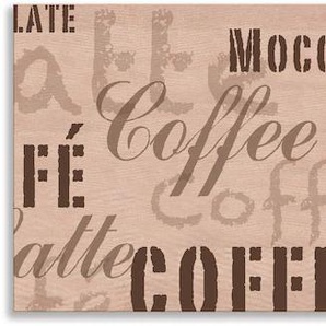 Küchenrückwand ARTLAND Kaffee - Latte Macchiato Spritzschutzwände Gr. B/H: 170 cmx50 cm, beige (naturfarben) Küchendekoration Spritzschutzwände Alu Spritzschutz mit Klebeband, einfache Montage