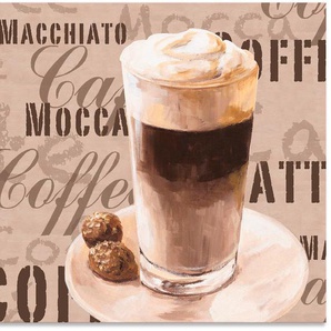 Küchenrückwand ARTLAND Kaffee - Latte Macchiato Spritzschutzwände Gr. B/H: 90 cm x 60 cm, beige (naturfarben) Küchendekoration