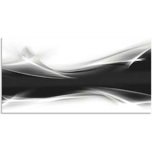 Küchenrückwand ARTLAND Kreatives Element Spritzschutzwände Gr. B/H: 100 cm x 50 cm, schwarz Küchendekoration Alu Spritzschutz mit Klebeband, einfache Montage