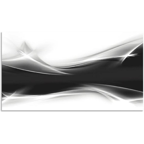 Küchenrückwand ARTLAND Kreatives Element Spritzschutzwände Gr. B/H: 100 cm x 55 cm, schwarz Küchendekoration Alu Spritzschutz mit Klebeband, einfache Montage