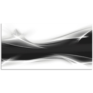 Küchenrückwand ARTLAND Kreatives Element Spritzschutzwände Gr. B/H: 110 cm x 55 cm, schwarz Küchendekoration Alu Spritzschutz mit Klebeband, einfache Montage