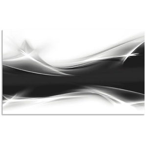 Küchenrückwand ARTLAND Kreatives Element Spritzschutzwände Gr. B/H: 110 cmx65 cm, schwarz Küchendekoration Spritzschutzwände Alu Spritzschutz mit Klebeband, einfache Montage