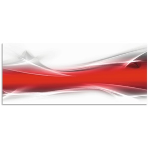 Küchenrückwand ARTLAND Kreatives Element Spritzschutzwände Gr. B/H: 120 cm x 50 cm, rot Küchendekoration Alu Spritzschutz mit Klebeband, einfache Montage