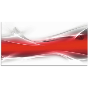 Küchenrückwand ARTLAND Kreatives Element Spritzschutzwände Gr. B/H: 120 cmx60 cm, rot Küchendekoration Spritzschutzwände Alu Spritzschutz mit Klebeband, einfache Montage