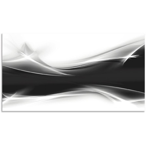 Küchenrückwand ARTLAND Kreatives Element Spritzschutzwände Gr. B/H: 120 cmx65 cm, schwarz Küchendekoration Spritzschutzwände Alu Spritzschutz mit Klebeband, einfache Montage