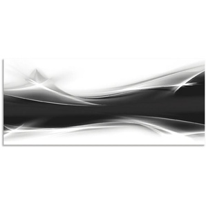 Küchenrückwand ARTLAND Kreatives Element Spritzschutzwände Gr. B/H: 130 cm x 55 cm, schwarz Küchendekoration Alu Spritzschutz mit Klebeband, einfache Montage