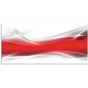 Küchenrückwand ARTLAND Kreatives Element Spritzschutzwände Gr. B/H: 130 cmx60 cm, rot Küchendekoration Spritzschutzwände Alu Spritzschutz mit Klebeband, einfache Montage