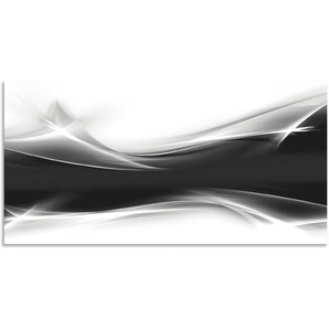 Küchenrückwand ARTLAND Kreatives Element Spritzschutzwände Gr. B/H: 130 cmx65 cm, schwarz Küchendekoration Spritzschutzwände Alu Spritzschutz mit Klebeband, einfache Montage