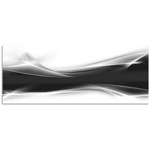 Küchenrückwand ARTLAND Kreatives Element Spritzschutzwände Gr. B/H: 140 cm x 55 cm, schwarz Küchendekoration Alu Spritzschutz mit Klebeband, einfache Montage
