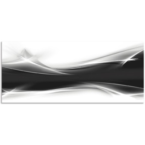 Küchenrückwand ARTLAND Kreatives Element Spritzschutzwände Gr. B/H: 140 cm x 60 cm, schwarz Küchendekoration Alu Spritzschutz mit Klebeband, einfache Montage
