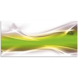 Küchenrückwand ARTLAND Kreatives Element Spritzschutzwände Gr. B/H: 140 cm x 65 cm, grün Küchendekoration Alu Spritzschutz mit Klebeband, einfache Montage