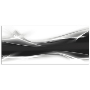 Küchenrückwand ARTLAND Kreatives Element Spritzschutzwände Gr. B/H: 150 cm x 65 cm, schwarz Küchendekoration Alu Spritzschutz mit Klebeband, einfache Montage
